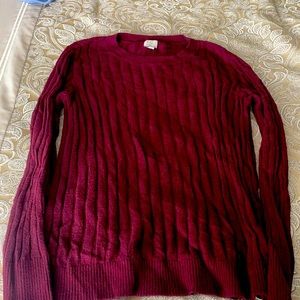 Burgundy crew neck sweater from target. Size medium.
